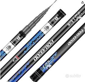 Canna da pesca telescopica fibra carbonio