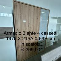 Armadio con ante e cassetti nuovo