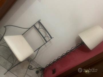 Lampadario-lampada da terra-sedia