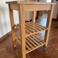 Carrello cucina in legno