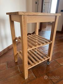 Carrello cucina in legno