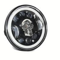Faro  moto a led con Teschio centrale  14,31 cm  