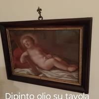 antico dipinto su tavola legno. come in foto.