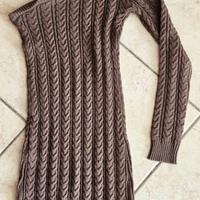 Vestito a trecce mono spalla marrone Bershka 