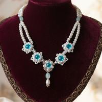 Collana Perle Pietre Vintage stile Napoleone III