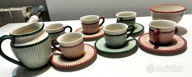 Servizio da caffe’ in porcellana vintage Cre Art