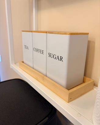 Contenitori caffe, zucchero e sale