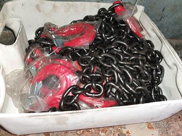 4 CATENE da sollevamento ... 3000kg lunghe 3 mt