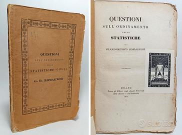 QUESTIONI SULL'ORDINAMENTO DELLE STATISTICHE 1830