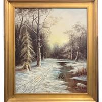 Quadro bosco di inverno NUOVO