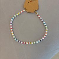 Choker arcobaleno con perle
