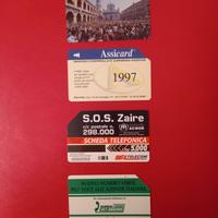 4 rare CARTE TELEFONICHE 