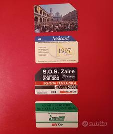 4 rare CARTE TELEFONICHE 