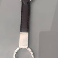 Bulgari portachiavi in pelle nera