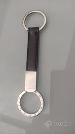 Bulgari portachiavi in pelle nera