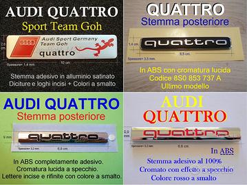 AUDI QUATTRO TEAM GOH Stemma Logo Scritta Adesivo