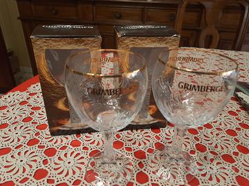 lotto 2 calici Grimbergen per BIRRA boxati
