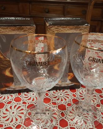 lotto 2 calici Grimbergen per BIRRA boxati