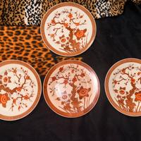 Set 4 Piatti Porcellana Cinese Floreale Artigianal