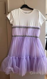 Vestito bianco/lilla guess