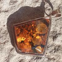 Ciondola in Ambra Baltica/argento