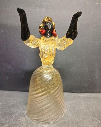 MURANO scultura/coppa reversibile anni 40/50 oro