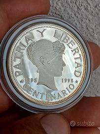 moneta d' argento commemorativa 1898/1998 cuba