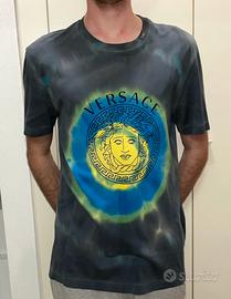 Versace t-shirt Tie Dye Medusa Tee Logo Uomo M