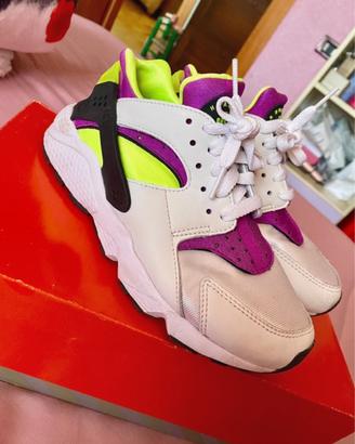Nike Air Huarache Run Neon Yellow Magenta (2021)