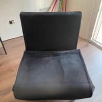 Poltrona letto in velluto nero 