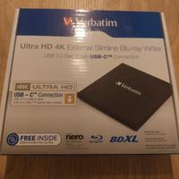 verbatim blu ray writer ultra hd 4k 