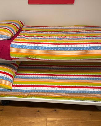Letto doppio salvaspazio con letto estraibile