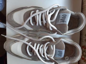 Scarpe sportive donna Ovyè nr. 40 argento e toupè