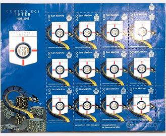Francobolli Inter 110 anniversario San Marino
