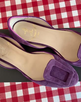 Ballerine scamosciate viola L'Artigiano di Brera