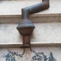 Finale grondaia in rame con catene