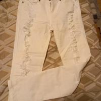 jeans donna EMP strappati colore bianco