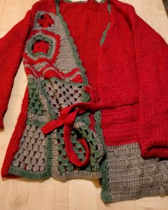 Giacca lana-cotone rosso mis. S