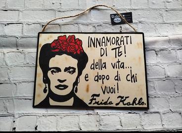 quadro Frida Kahlo in legno 