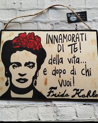 quadro Frida Kahlo in legno 