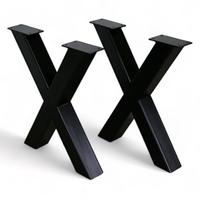 Coppia gambe tavolo con forma ad X