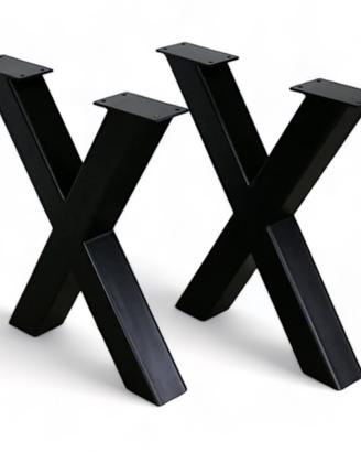 Coppia gambe tavolo con forma ad X