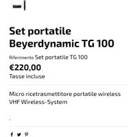 microfono tg100 wireless 