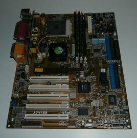SCHEDA MADRE ASUS A7V133 + CPU ATHLON 800 + 2 DIMM
