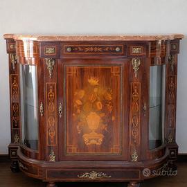credenza antica stile Napoleone III con intarsi