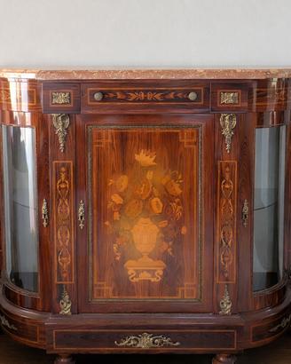credenza antica stile Napoleone III con intarsi
