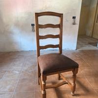 Sedie in Legno con Seduta in ecopelle