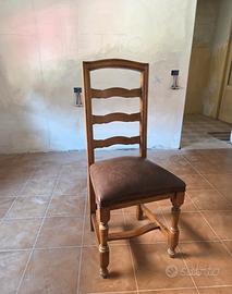 Sedie in Legno con Seduta in ecopelle