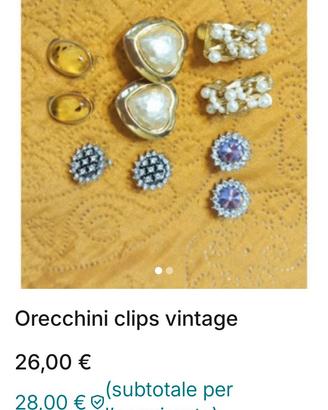 Orecchini clips vintage