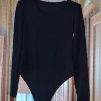 body donna nero maniche lunghe taglia unica